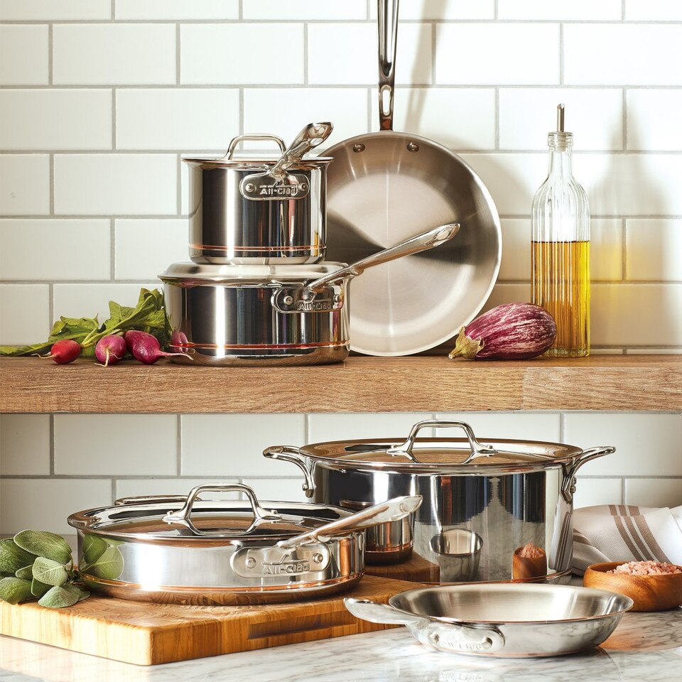 AllClad Copper Core 10Piece Cookware Set Williams Sonoma AU